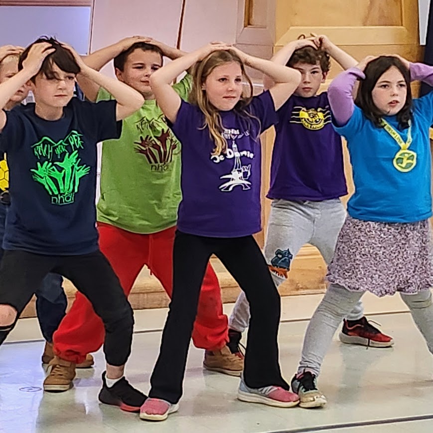 Students practice their dance.